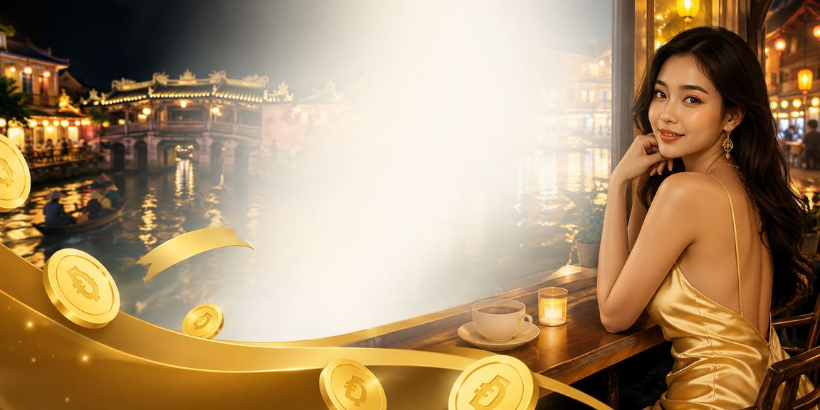 Thành viên VIP tại Hội An kiểm tra ưu đãi trên điện thoại bên tách cà phê